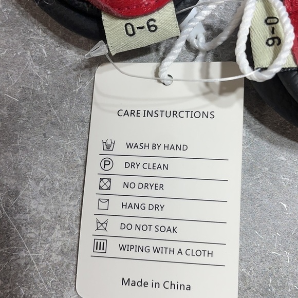 IEvolve Guitar Soft Leather Crib Shoes Black/Red Size 0-6 months - Picture 8 of 8